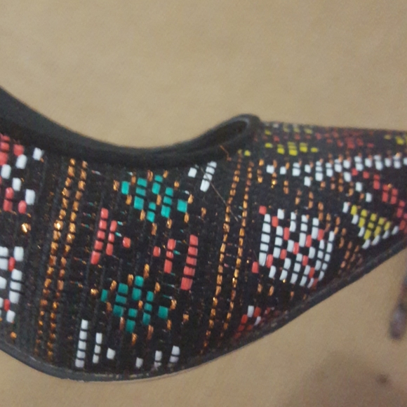 Mix No. 6 multicolor fabric heels - Picture 7 of 11